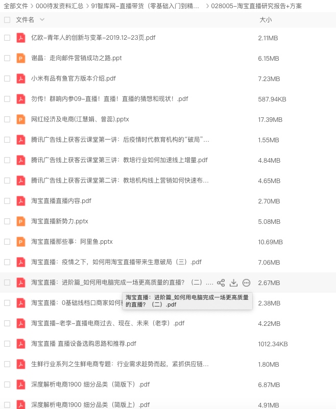 图片[4]-直播带货资料合集：含抖音、淘宝、快手等平台-91智库网